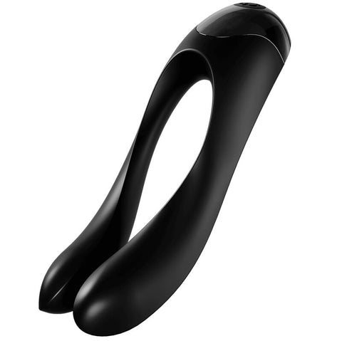 Satisfyer Candy Cane — Vibrador de dedo discreto (Negro)
