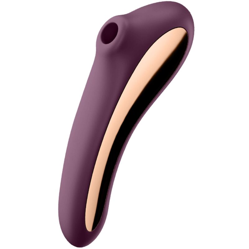 Satisfyer Dual Kiss — Succionador de clítoris y vibrador de punto G con app (Púrpura)