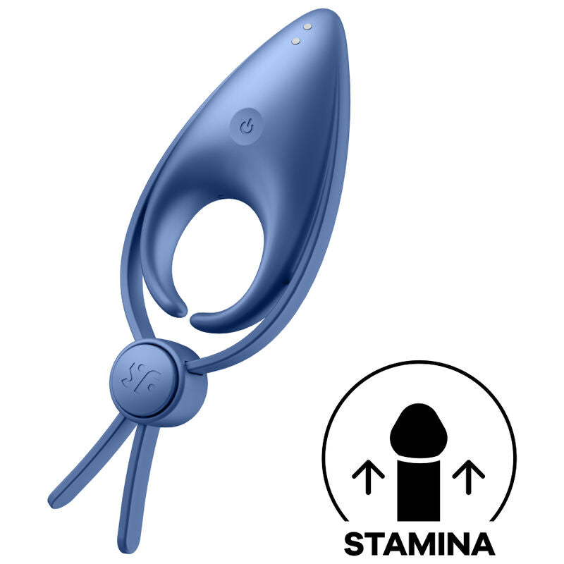 Satisfyer Sniper — Anillo vibrador doble con estimulador de clítoris (Azul)