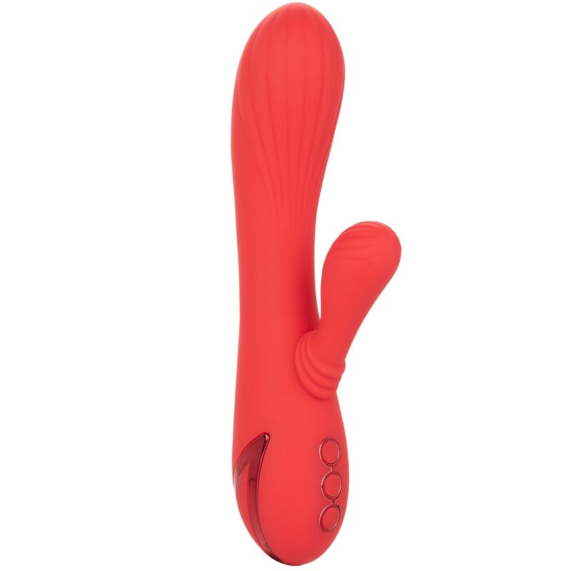CalExotics Palisades Passion — Vibrador rabbit de 3 motores con calor (Rojo)
