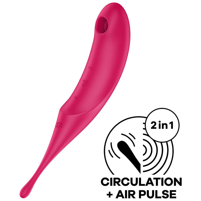 Satisfyer Twirling Pro — Succionador de clítoris con punta giratoria (Rojo)