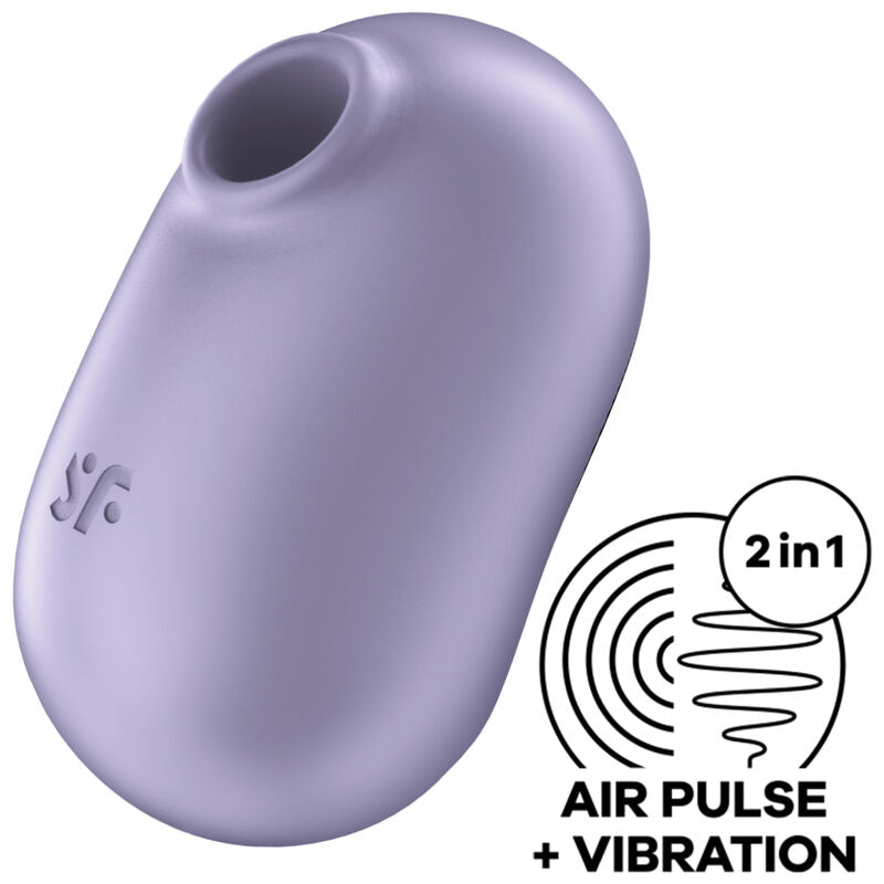Satisfyer Pro To Go 2 — Succionador y vibrador de viaje (Violeta)