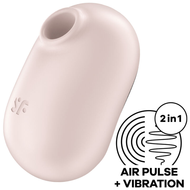 Satisfyer Pro To Go 2, succionador de clítoris y vibrador de viaje, color nude: foto principal del producto