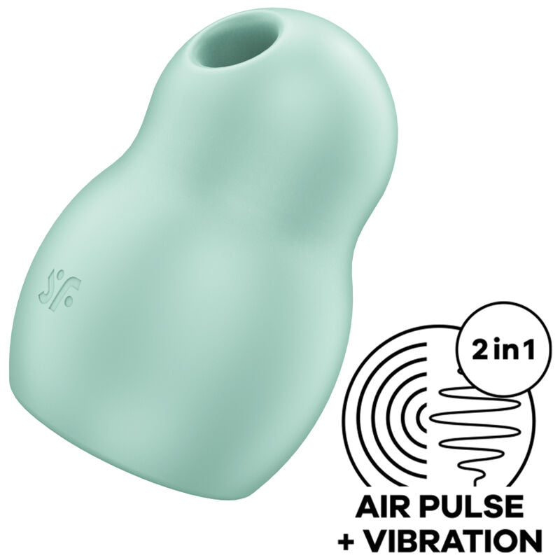 Satisfyer Pro To Go 1, succionador de clítoris y vibrador de viaje, color verde menta: foto principal del producto