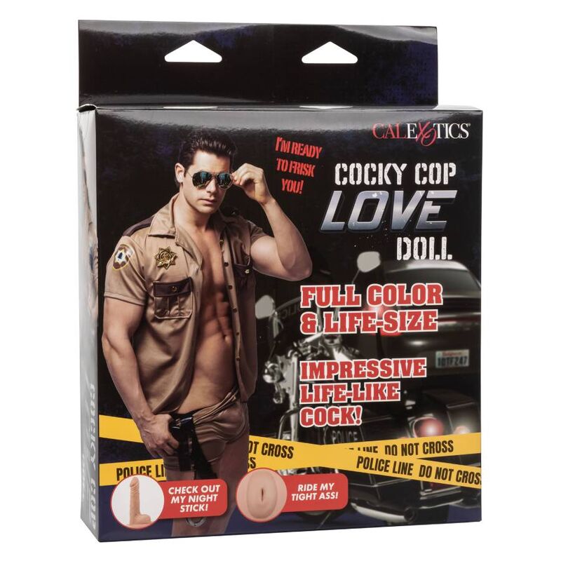CalExotics Cocky Cop — Muñeco hinchable masculino de tamaño natural
