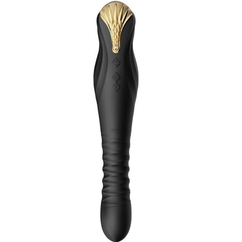 Zalo King — Vibrador de empuje con vibración y app (Negro)