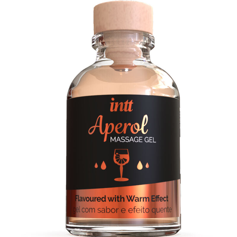 INTT — Gel de masaje besable con efecto calor, sabor Aperol