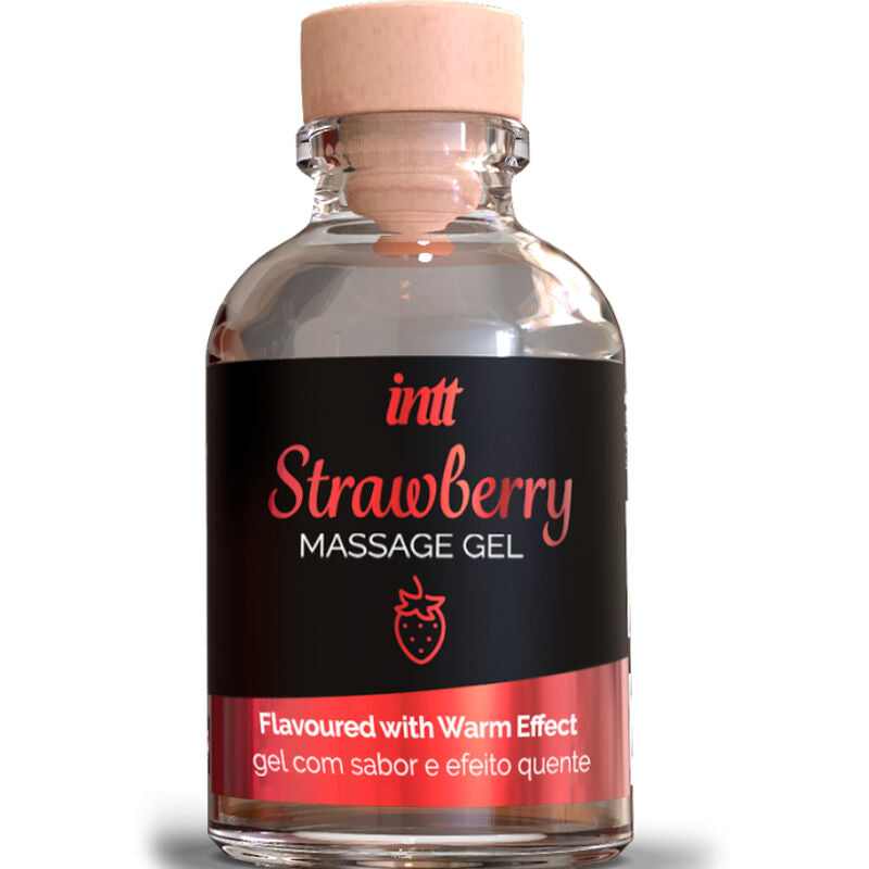 INTT — Gel de masaje besable con efecto calor, sabor fresa