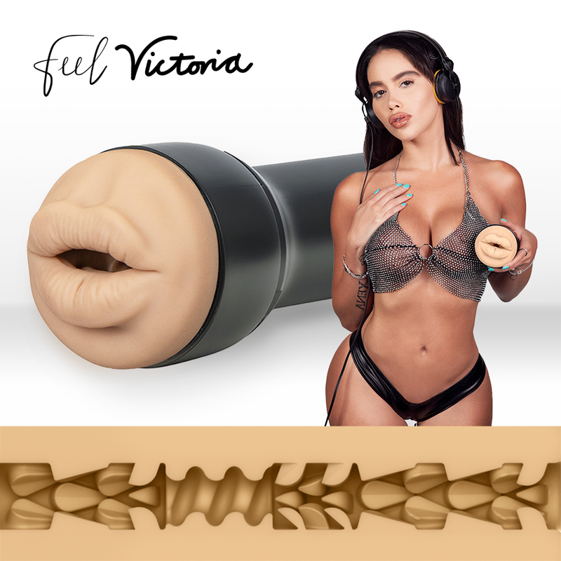 Kiiroo Feel Victoria June — Masturbador masculino con entrada de boca