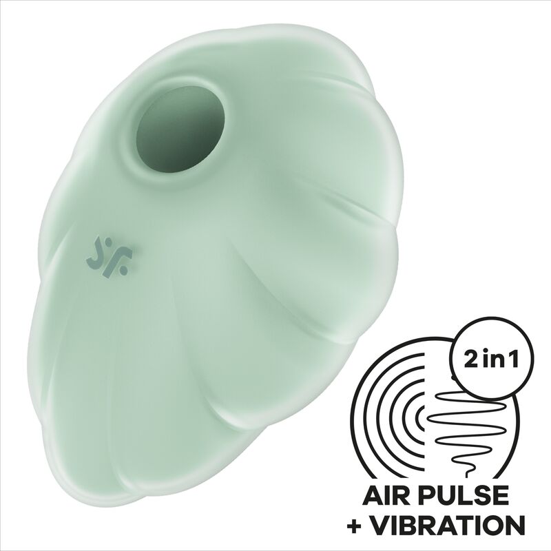 Satisfyer Cloud Dancer, succionador de clítoris con vibración, verde menta: foto principal del producto
