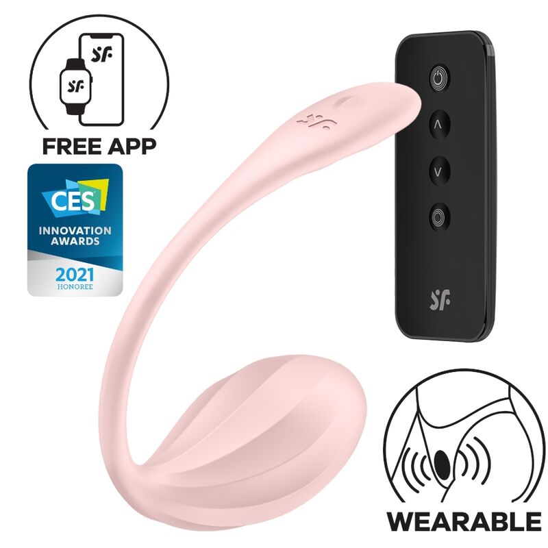 Satisfyer Ribbed Petal — Eje con estrías y mando, punto G (Rosa)