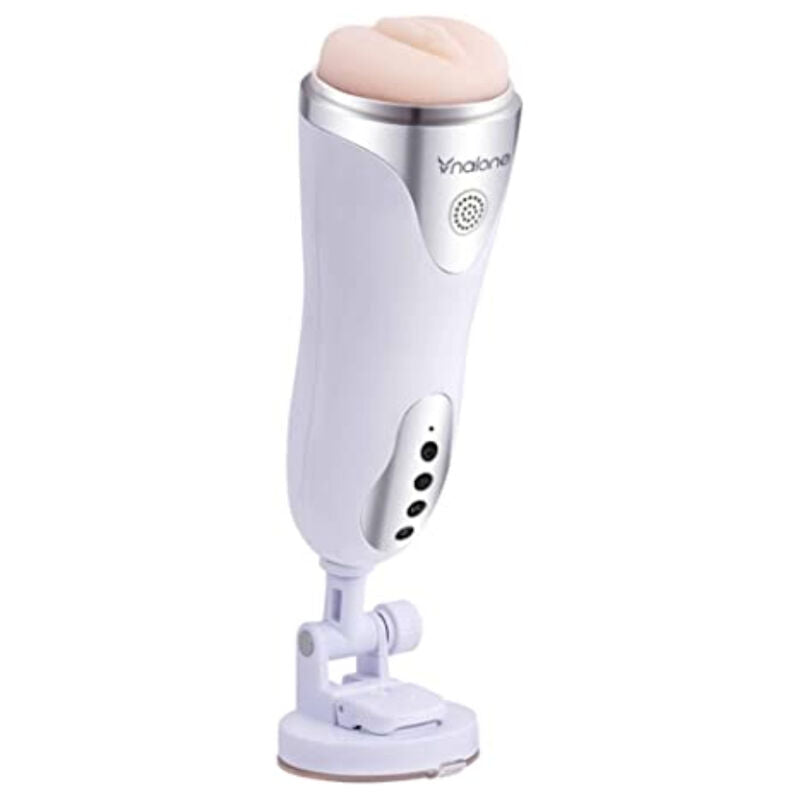 Nalone Magician — Masturbador masculino con vibración y ventosa (Blanco)