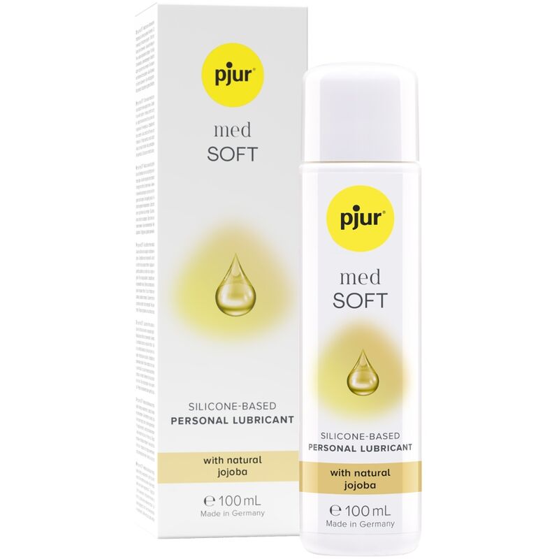 pjur Med Soft Glide — Lubricante de silicona con aceite de jojoba, 100 ml