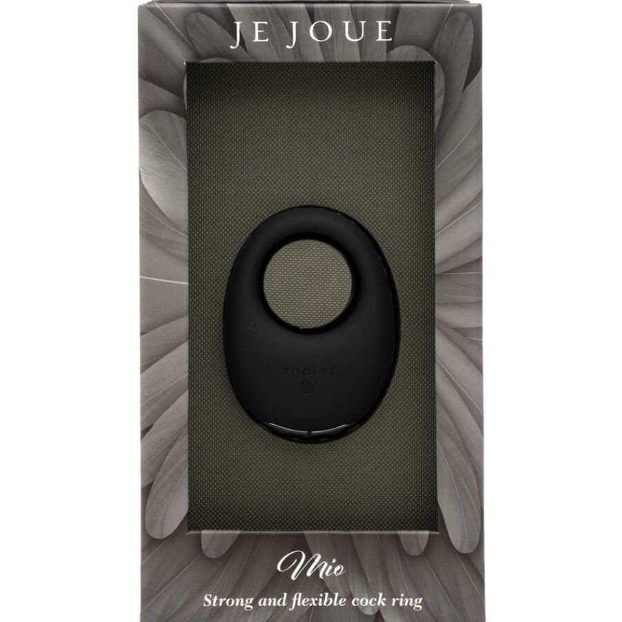 Je Joue Mio — Anillo vibrador flexible para el pene (Negro)