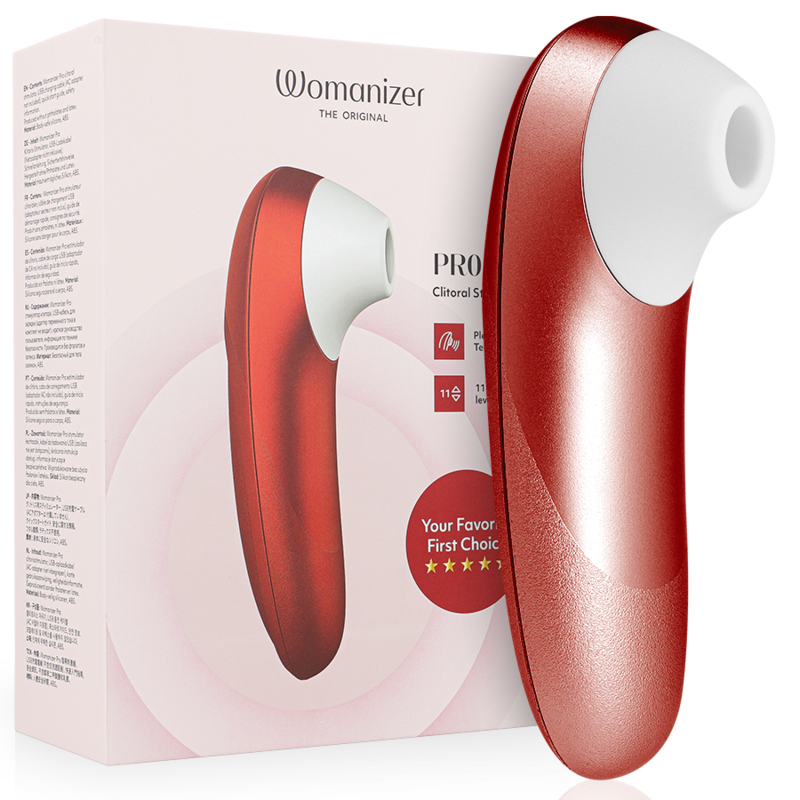 Womanizer Pro, succionador de clítoris, color burdeos: foto principal del producto
