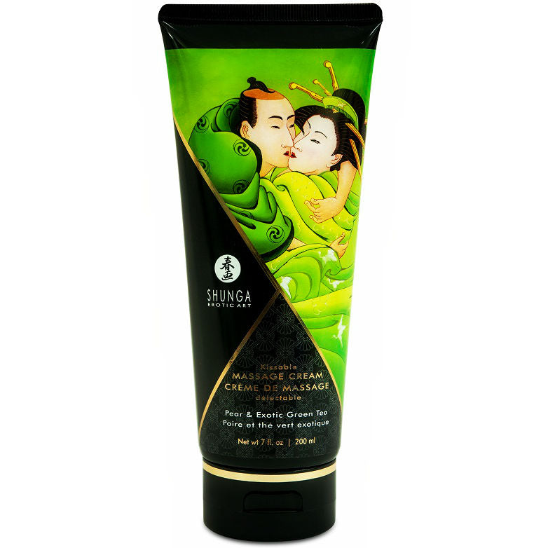 Shunga — Crema de masaje de pera y té verde, 200 ml