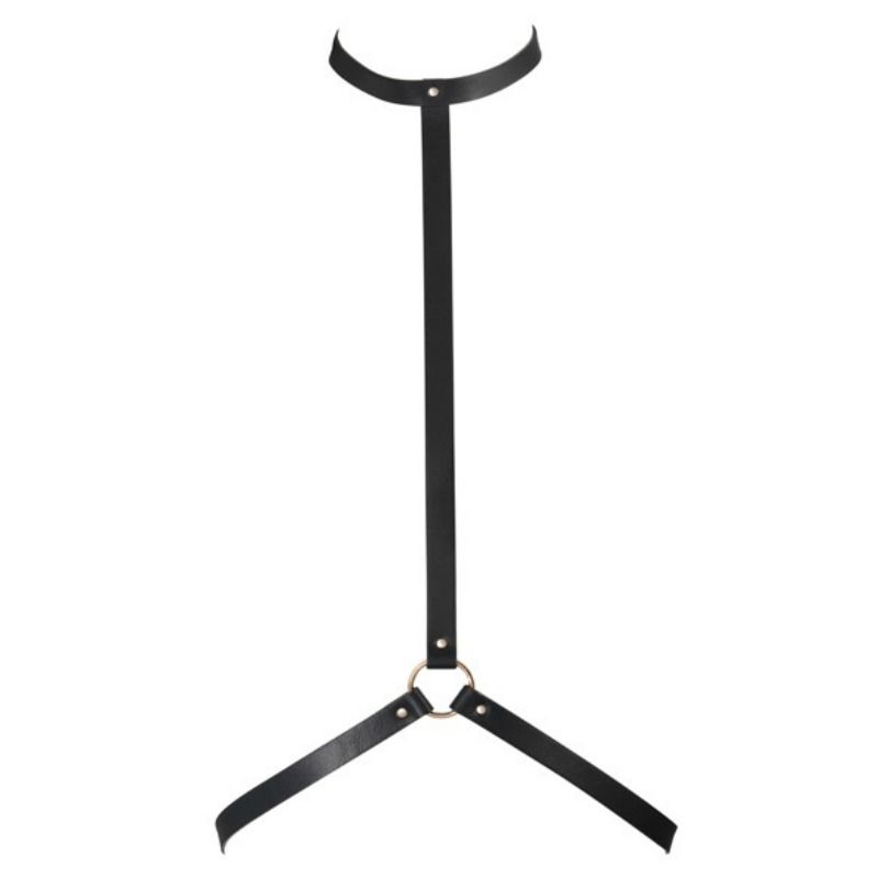 Bijoux Indiscrets Maze — Arnés de correas para cuello y cintura vegano (Negro)