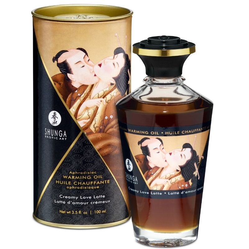 Shunga — Aceite de masaje con efecto calor y sabor a café, 100 ml