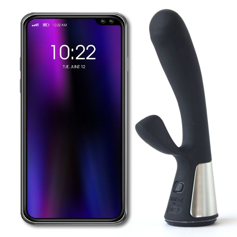 Kiiroo OhMiBod Fuse — Vibrador rabbit táctil con control a distancia (Negro)
