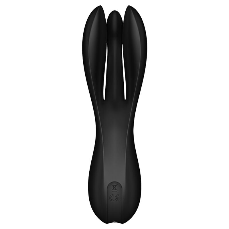 Satisfyer Threesome 2 — Vibrador externo de 3 brazos para clítoris y labios (Negro)