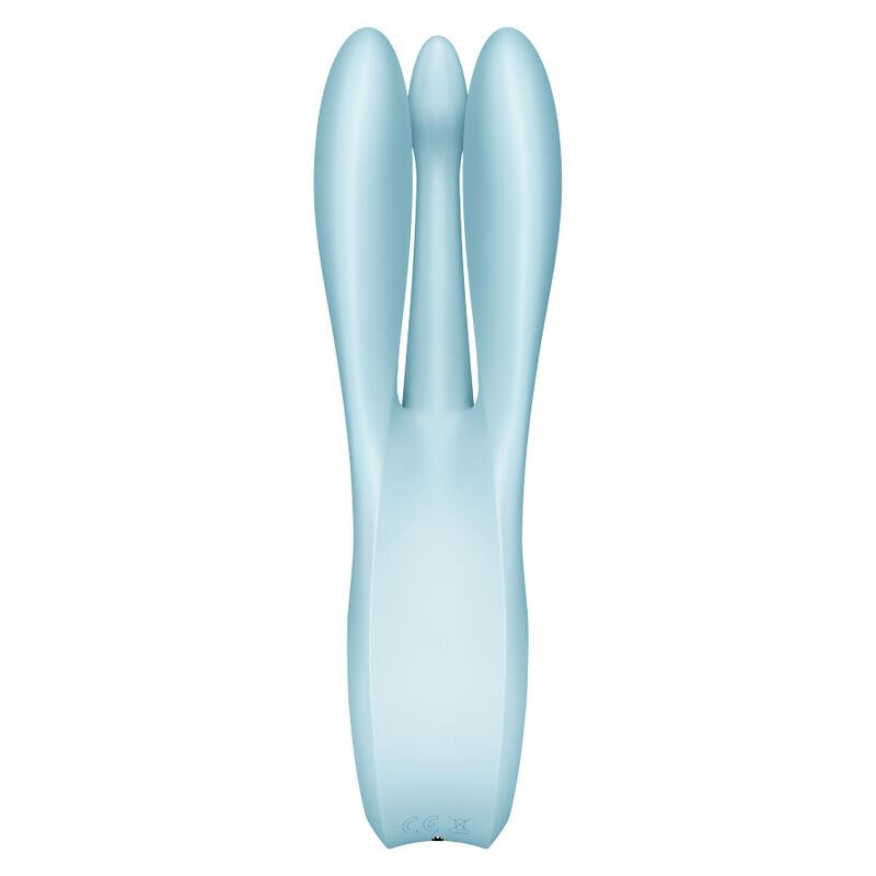 Satisfyer Threesome 1 — Vibrador de clítoris y labios con 3 motores (Azul)