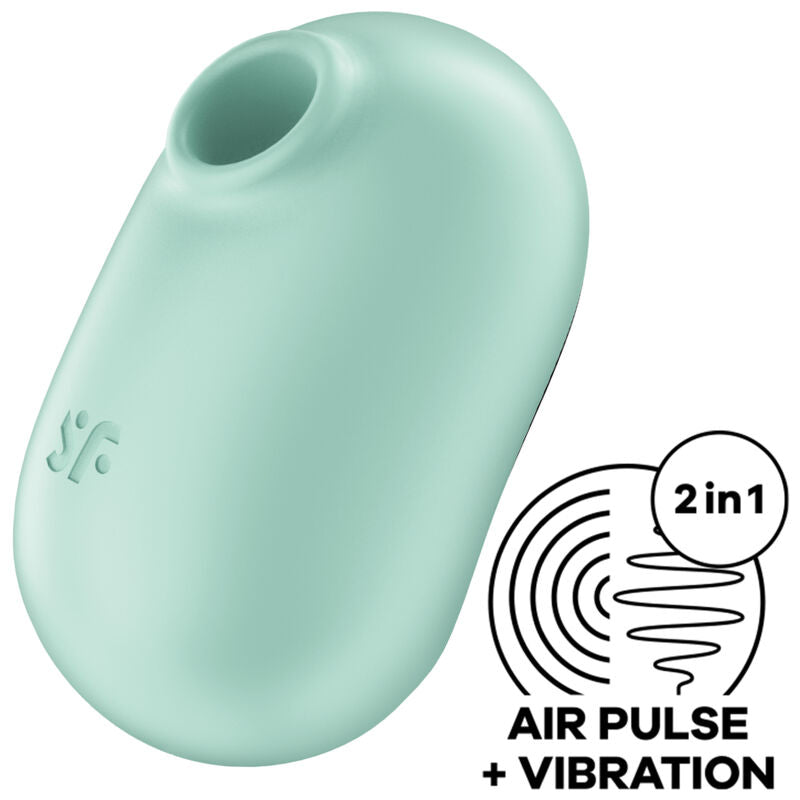 Satisfyer Pro To Go 2 — Succionador y vibrador de viaje (Verde)