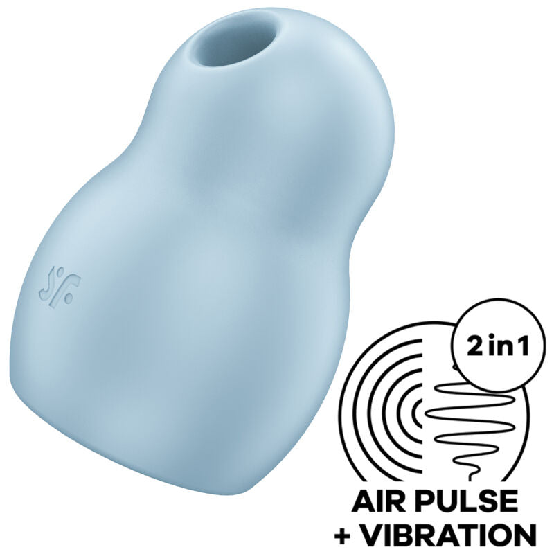 Satisfyer Pro To Go 1 — Succionador y vibrador de viaje (Azul)
