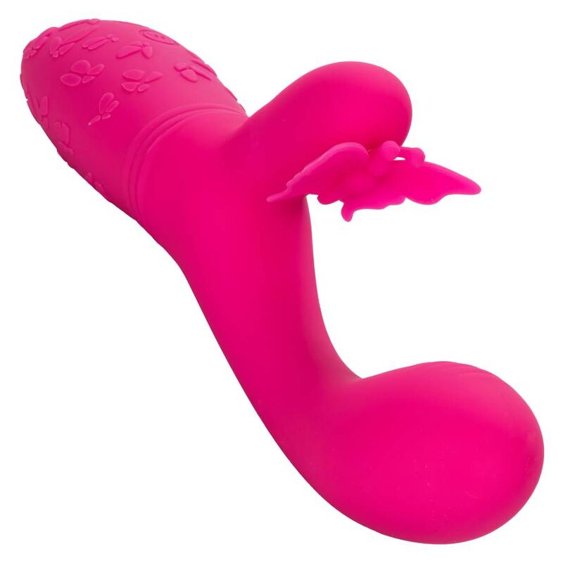 CalExotics Butterfly Kiss Flutter — Vibrador de punto G con mariposa vibradora (Rosa)