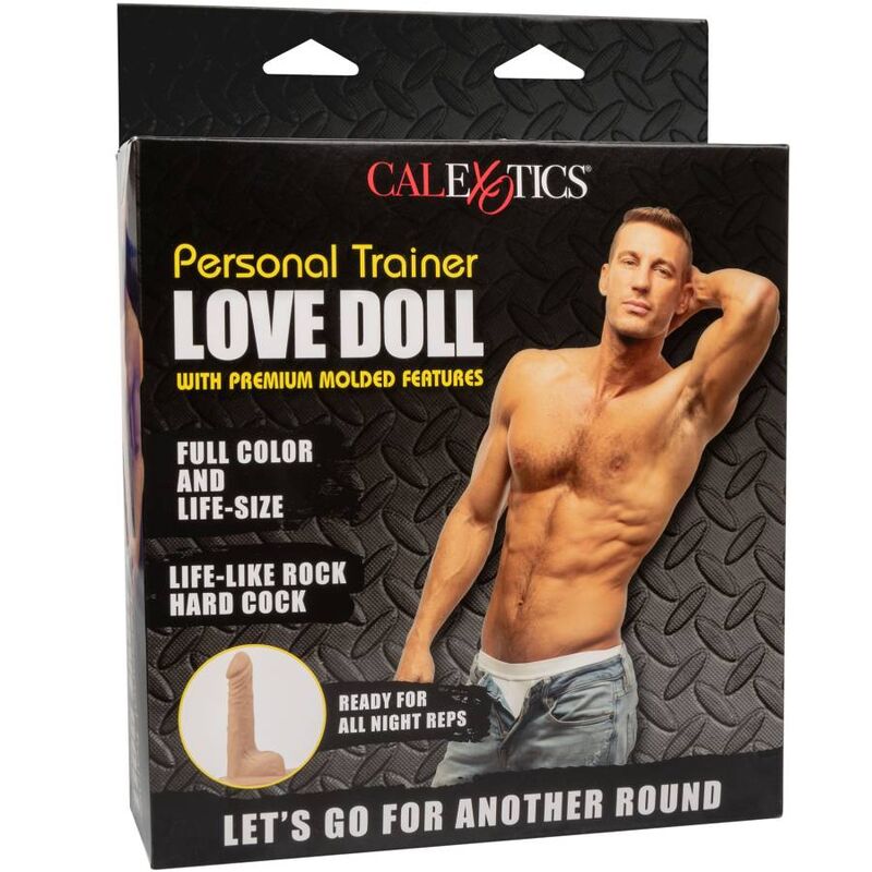 CalExotics Personal Trainer — Muñeco hinchable masculino de tamaño natural