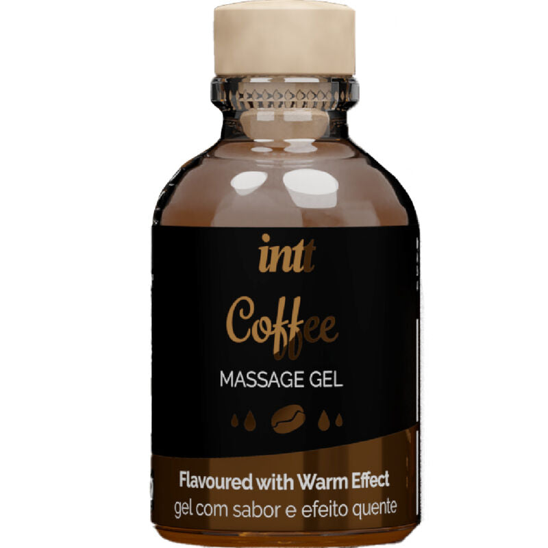 INTT — Gel de masaje besable con efecto calor, sabor café
