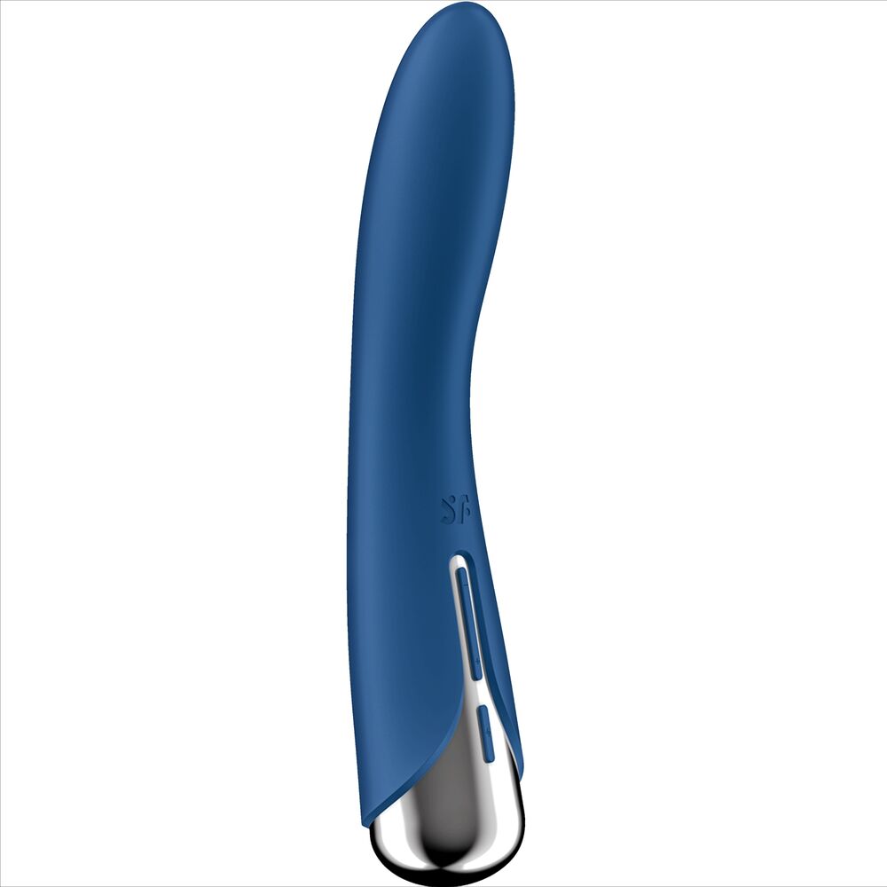 Satisfyer Spinning Vibe 1 — Vibrador de punto G con cabezal giratorio (Azul)
