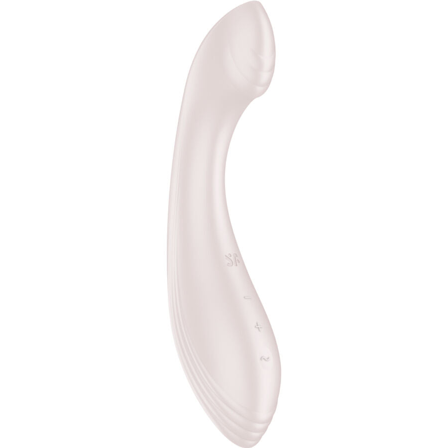 Satisfyer G-Force — Vibrador de punto G con punta estriada (Beige)