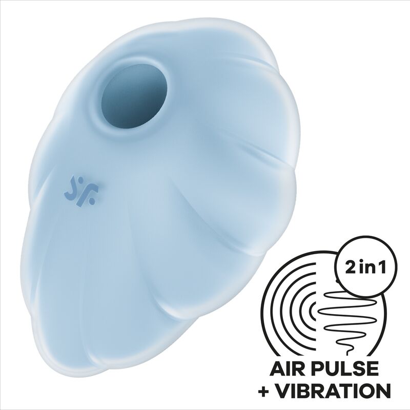 Satisfyer Cloud Dancer, succionador de clítoris con vibración, azul: foto principal del producto
