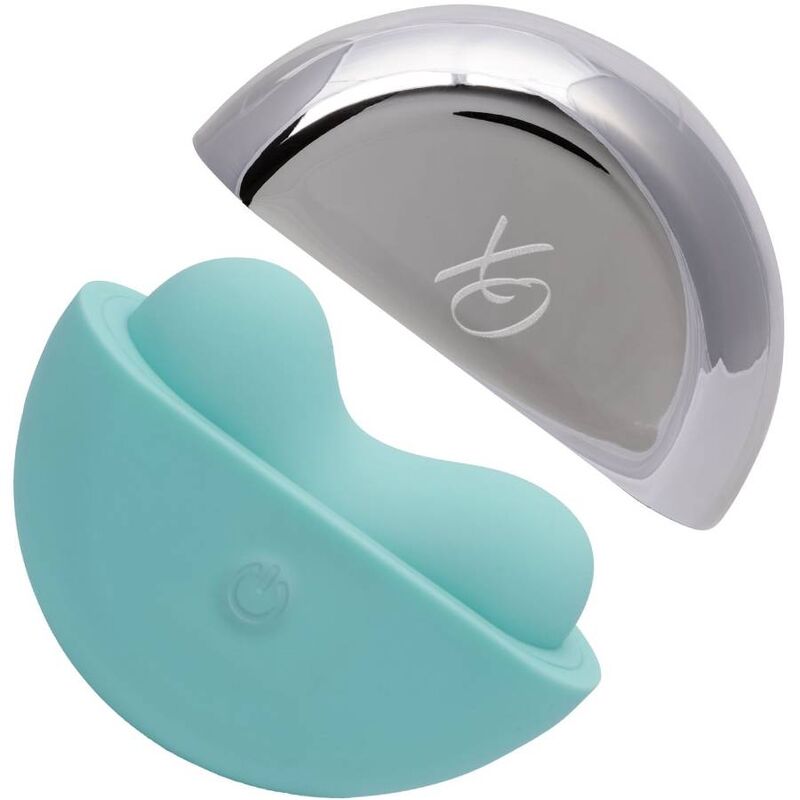 CalExotics Ovation Applause — Vibrador de clítoris ergonómico con estuche (Verde agua)