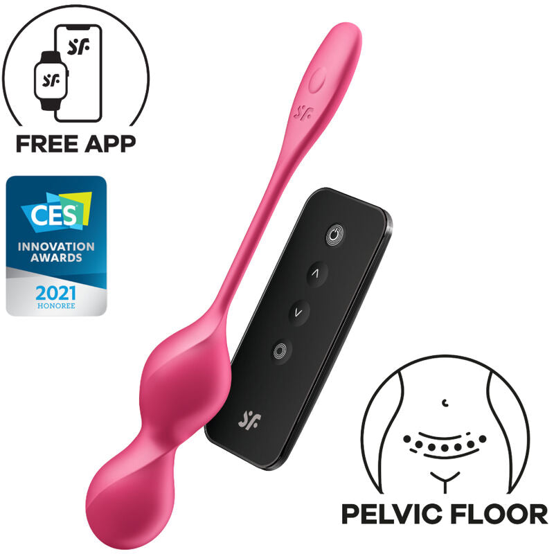 Satisfyer Love Birds 2, bolas de Kegel vibradoras con mando, rojo: foto principal del producto