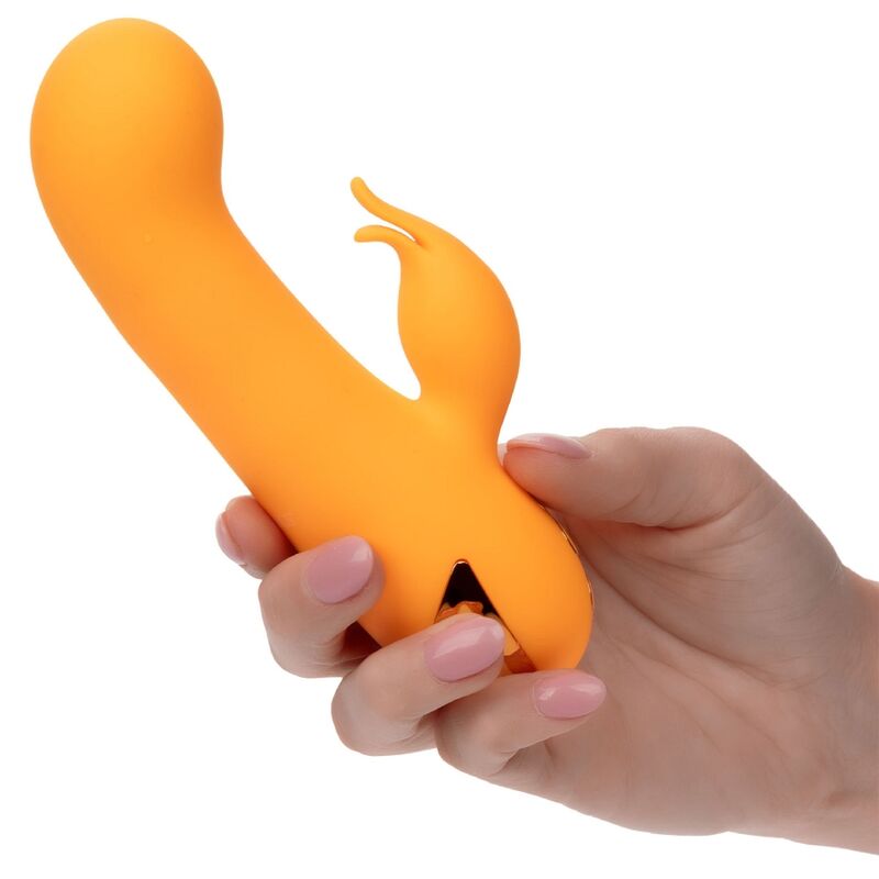 CalExotics Montecito Muse — Vibrador rabbit con eje hinchable (Naranja)
