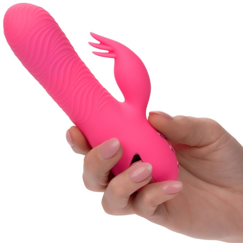 CalExotics Sacramento Sweetie — Vibrador rabbit con cuentas giratorias (Rosa)