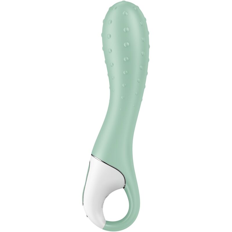 Satisfyer Air Pump Vibrator 3 — Vibrador de punto G con punta hinchable (Menta)
