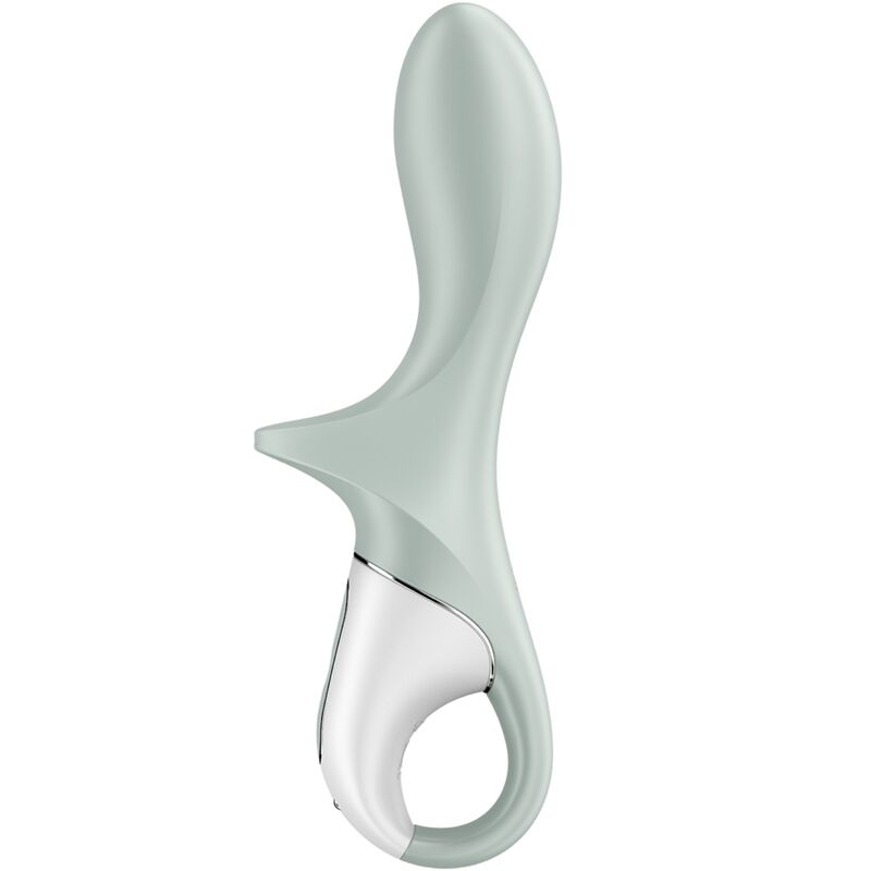 Satisfyer Air Pump Booty 3 — Vibrador anal hinchable (Verde grisáceo)
