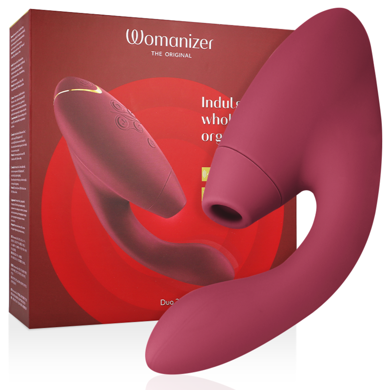 Womanizer Duo 2 — Succionador de clítoris con vibrador de punto G (Burdeos)