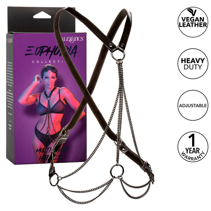 CalExotics Euphoria — Arnés corporal de cadenas con espalda nadadora