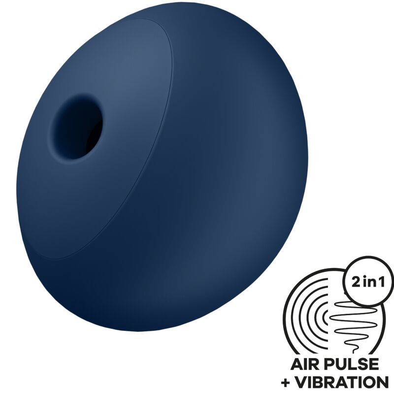 Satisfyer Air Power 4 — Succionador y vibrador de clítoris compacto (Azul)