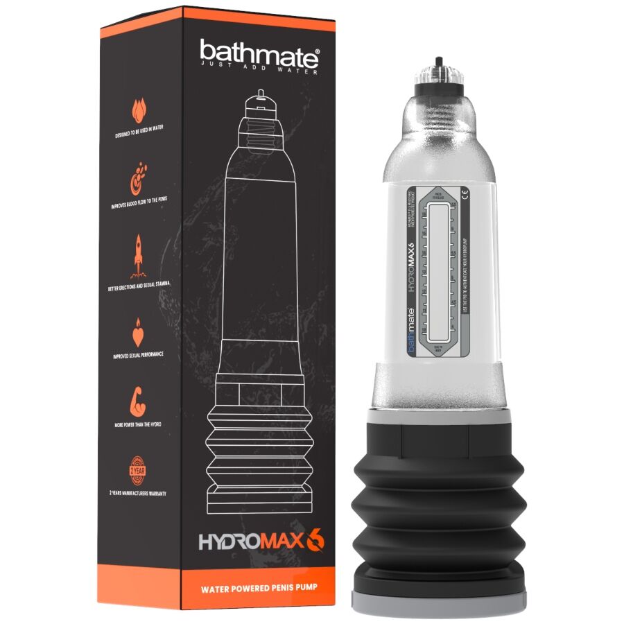 Bathmate Hydromax 6 — Bomba de vacío hidráulica para el pene (Transparente)