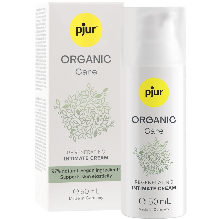 pjur Organic Care — Crema regeneradora para la zona íntima externa, 50 ml