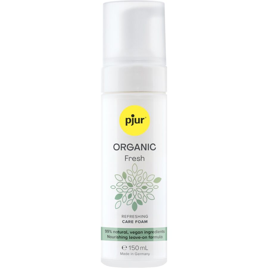 pjur Organic Fresh — Espuma refrescante íntima sin aclarado, 150 ml