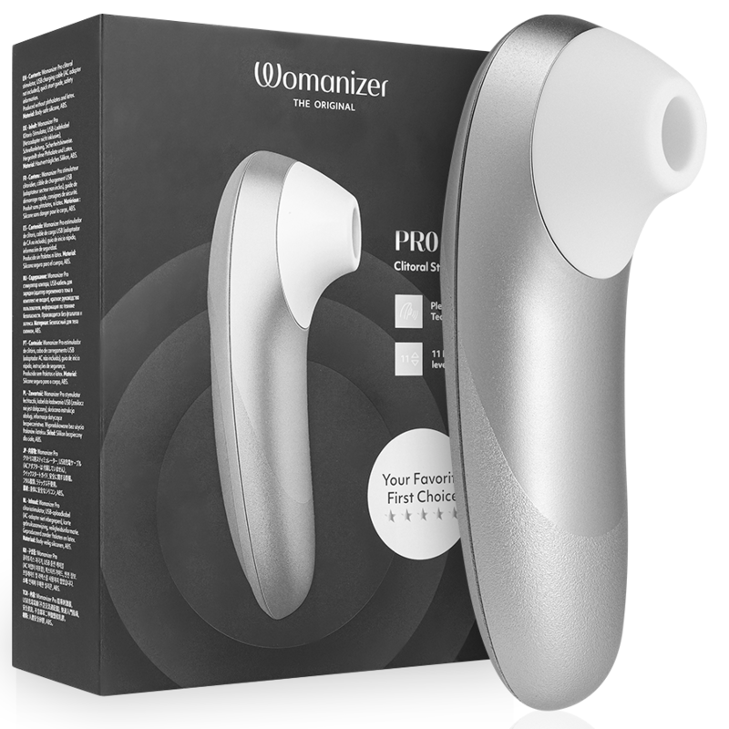 Womanizer Pro, succionador de clítoris, color gris plata: foto principal del producto