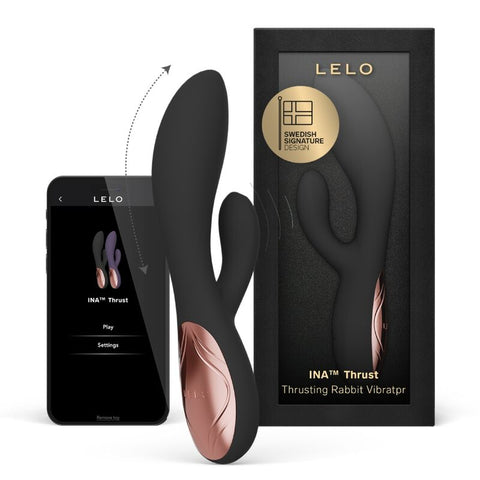LELO - INA THRUST VIBRADOR RABBIT CON EMPUJE NEGRO