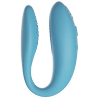 We-Vibe Sync Go — Vibrador para parejas con estuche de viaje (Turquesa)