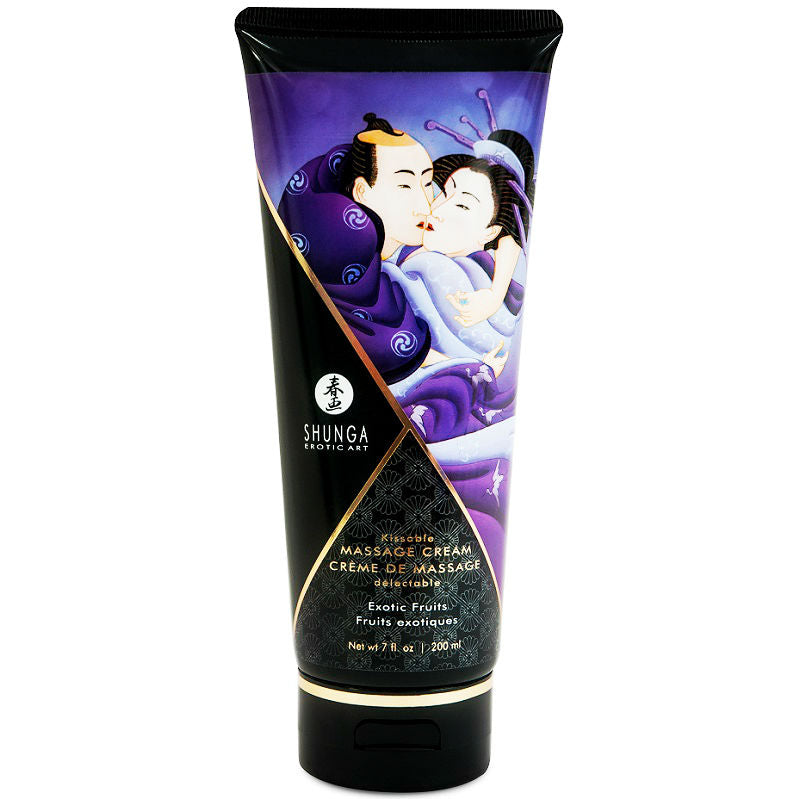 Shunga — Crema de masaje con aroma y sabor a frutas exóticas, 200 ml