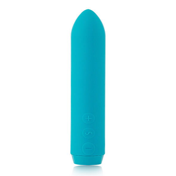 Je Joue Classic Bullet — Bala vibradora con funda para los dedos (Verde azulado)